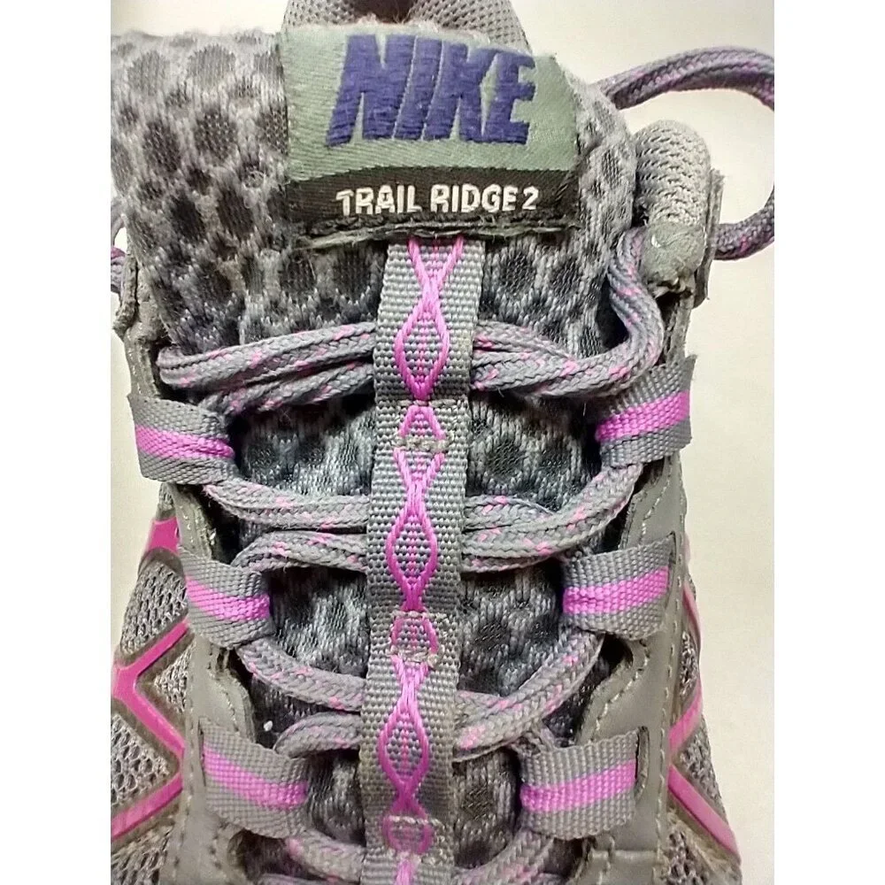 Nike Trail Ridge 2 Womens 10 Gray‎ Purple Hiking Outdoor Active 472687-003